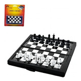 Mini Jogo De Xadrez Magnético De Bolso Com Imã 11cm