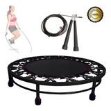 Mini Jump Trampolim Profissional Black Corda De Aço