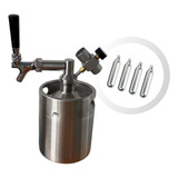 Mini Keg Barril Inox Chopp 2 L Torneira Americana Reg Co2