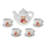 Mini Kit Chá Porcelana Completo Decoração Brinquedo Enfeite