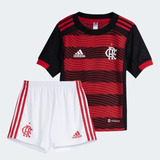 Mini Kit Infantil Original Flamengo adidas I 2022 Ha8331