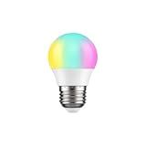 Mini Lâmpada De Led Colorida RGB Com Controle Remoto Bivolt Para Quarto Bulbo Regulável Base Parafuso 16 Cores 5w