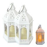 Mini Lamparina C Vela Led Artificial Enfeite Natal Festas