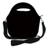 Mini Lancheira Com Alça Em Neoprene Preto
