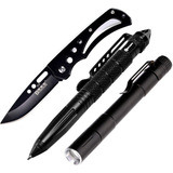 Mini Lanterna Caneta Tatico Mini Faca Tático Edc