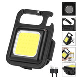 Mini Lanterna Led Recarregável Usb Chaveiro Abridor Ímã Cor Da Lanterna Preto Cor Da Luz Branco-frio