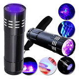 Mini Lanterna Profissional Fluorescente 9 Luz Led Uv Potente