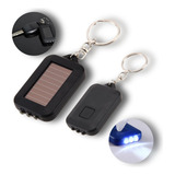 Mini Lanterna Solar Chaveiro Portátil Emergência Trilha Led