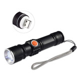 Mini Lanterna Tática Militar Potente Led Com Zoom Recarregável Cor Da Luz Branco