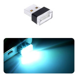 Mini Led Usb Luz Ambiente P Interior Do Carro Casa Pc Gamer Cúpula Azul claro