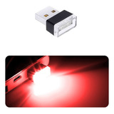 Mini Led Usb Luz Ambiente P Interior Do Carro Casa Pc Gamer Cúpula Vermelho