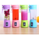 Mini Liquidificador Copo Mixer Elêtrico Batedor Shake Frutas Cor Rosa