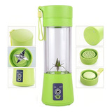 Mini Liquidificador Portátil Coqueteleira Fit 6 Lâminas Usb Cor Verde