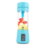 Mini Liquidificador Portátil Shake Juice Cup Cabo Usb Cor Azul celeste