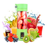 Mini Liquidificador Portátil Shake Suco cabo Usb 110v 220v Cor Verde