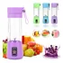 Mini Liquidificador Portátil Shake Suco Juice Cup   Cabo Usb Cor Rosa