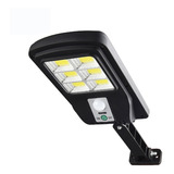Mini Luminária Led Solar Parede Refletor Poste 48 Cob Sensor Carcaça 4 Treliça 48 Cob Quadrado Luz Branco frio