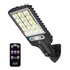 Mini Luminária Solar Refletore Parede 180w Com Sensor E Caixa De Controle Luz Branca Fria Três Modos Preta