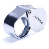 Mini Lupa Inox De Mão 20x 21mm Relojoeiro Joalheiro Gota