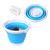Mini Máquina Balde Lavar Roupa Portátil Camping Acampamento