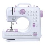 Mini Máquina Costura Portátil 12 Pontos 110v 220v Cor Branco