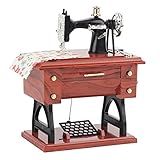 Mini Máquina De Costura Caixa De Música Retro Clássico Treadle Máquina De Costura Mesa Mecânica Relógio Máquina De Música