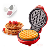 Mini Máquina De Fazer Waffle Antiaderente 110v Leve Potente