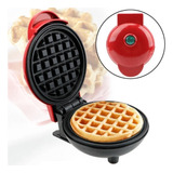 Mini Máquina De Fazer Waffle Grill Panqueca Elétrica Prática