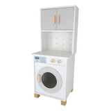 Mini Maquina De Lavar Infantil Muito Real Cor Cinza