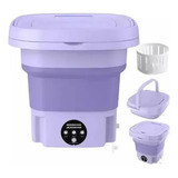 Mini Máquina De Lavar Roupa Dobrável Portátil Balde Elétrica
