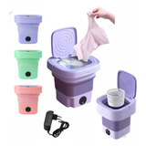 Mini Máquina De Lavar Roupa Portátil Dobrável Centrifuga 10l
