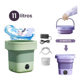 Mini Maquina De Lavar Roupa Portátil Dobrável Centrifuga 11l