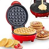 Mini Máquina De Waffles Eletrica Antiaderente 110V 350W Compacta E Fácil De Usar Para Fazer Waffle Perfeito Em Minutos Cores Aleatórias 