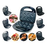 Mini Máquina Donuts E Rosquinhas 6 Em 1 Grill Waffle 220v