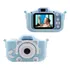 Mini Máquina Fotográfica Crianças Digital Vídeos Fotos Gato Cor Azul