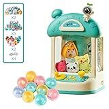 Mini Máquina Grua Pegar Ursinho Infantil Bichinho 7 Pelúcias Verde Bebê