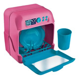 Mini Máquina Lava Louça Rosa De Brinquedo Infantil