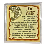Mini Medalha Talismã Da Sorte Proteção De Bolsa Carteira Koi