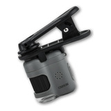 Mini Microscópio Bolso 20x Com Led E Adaptador Para Celular