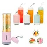 Mini Mixer Liquidificador 6 Laminas Portátil USB 330ml Com Jarra De Vidro Para Sucos Gelo Frutas E Vegetais 330ml
