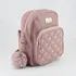 Mini Mochila Feminina Pequena Menina Adulto E Infantil Cor Rosa Desenho Do Tecido Coração