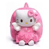 Mini Mochila Hello Kitty Pelúcia Tablet Fralda Bebê Celular
