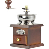 Mini Moedor De Café Manual Madeira E Porcelana