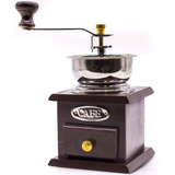 Mini Moedor Manual De Café Artesanal Com Gaveta Manivela Suporta 50g Madeira E Metal Marca Lorben