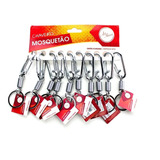 Mini Mosquetão 10pcs Metal Mola Para Camping Clipe Chaveiro