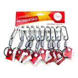 Mini Mosquetão Metal Clipe Mola Para Camping Chaveiro 10pcs