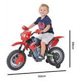 Mini Motinha Elétrica Infantil Motocross Para Crianças Voltagem Do Carregador 110v 220v Cor Vermelha Homeplay 244
