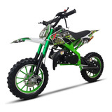 Mini Moto Cross 49cc Partida Manual 2 Tempos Verde