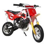 Mini Moto Cross Infantil Gasolina 2t 49cc Vermelha Trilha