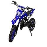 Mini Moto Cross Trilha 49cc BZ Arena Azul Partida A Corda Gasolina Com Óleo 2 Tempos BARZI MOTORS